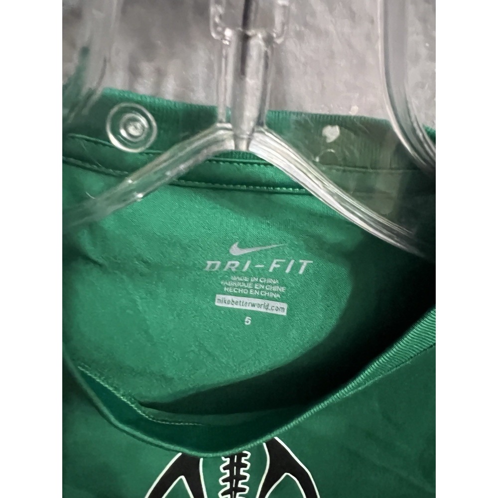 Nike Boys‎ Green Dri-FIT Shirt Sleeve Football  T-Shirt Size 5 - Picture 5 of 6